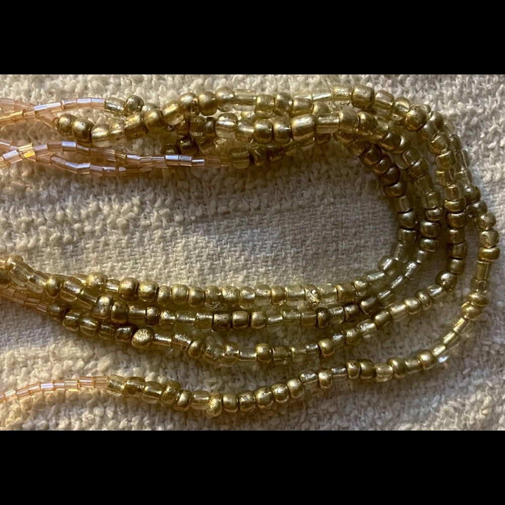 24” Sea/Sky 4 layers multi-strand beaded necklace